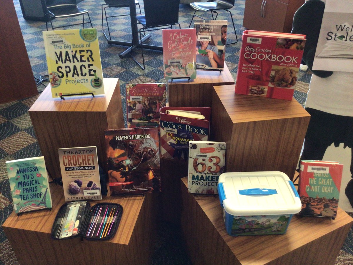 StaleyLMC's tweet photo. January is… National HOBBY Month, Nat’l SOUP Month, &amp; Nat’l HOT TEA Month. Who knew?

Check out Swoop’s recommendations at the front of the library!

#falconsread #nkclibread #whatwedo https://t.co/xu1sLFlpUc