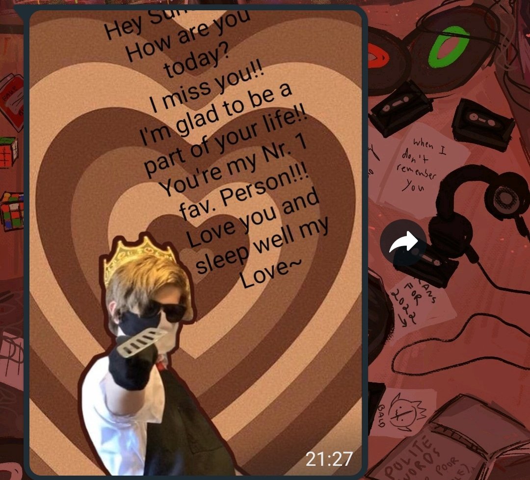 my friend who doesn't watch any streamers just sent me this and i know it is a bit silly but it made me laugh & i love her :")