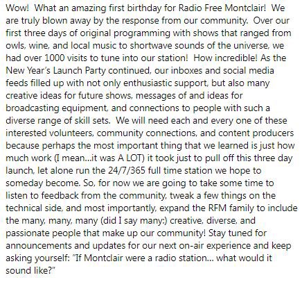 Radio Free Montclair tweet media