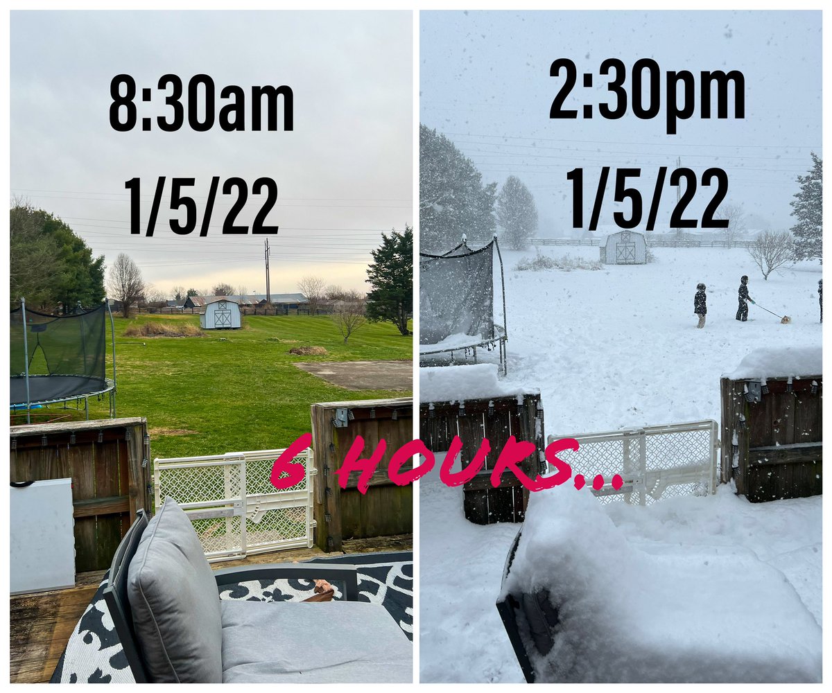 KindnessForALL5's tweet photo. And it’s still coming down…#WinterStorm #itsbeginningtolooklikechristmas?  #babyitscoldoutside #6hours #letitsnow #snow https://t.co/GRZNTda68o