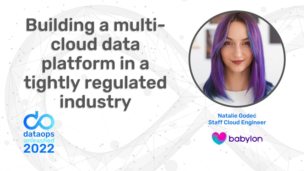 iLoveDataOps's tweet image. How should you build a #multicloud data platform when you&apos;re operating in a tightly regulated industry like healthcare? @babylonhealth&apos;s @ouvessvit will talk us through it during #dataopsunleashed&apos;s peer-to-peer talks on Feb 2nd. Watch her talk at dataopsunleashed.com