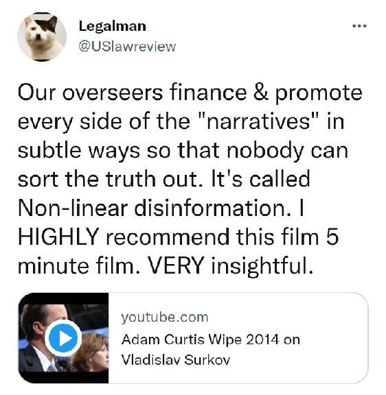 Teuton05816925's tweet photo. @Red_Pill_Monkey It's called Non-Linear Disinformation. https://t.co/k0G6SFXSS7