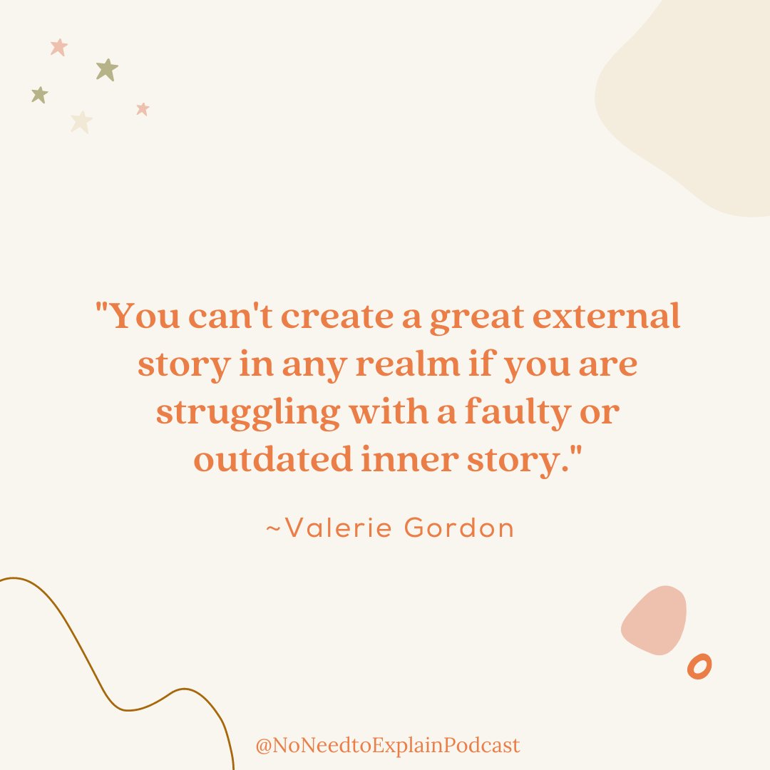 Are you struggling with a faulty or outdated inner story? Listen to this week's #podcast episode with guest Valerie Gordon of @CommanderInShe to hear her suggestions on how to quiet your inner narrator. Listen here: https://t.co/K3esVW1WI6 #youareenough #selfcare #noneedtoexplain https://t.co/K4Cmj2UrhW