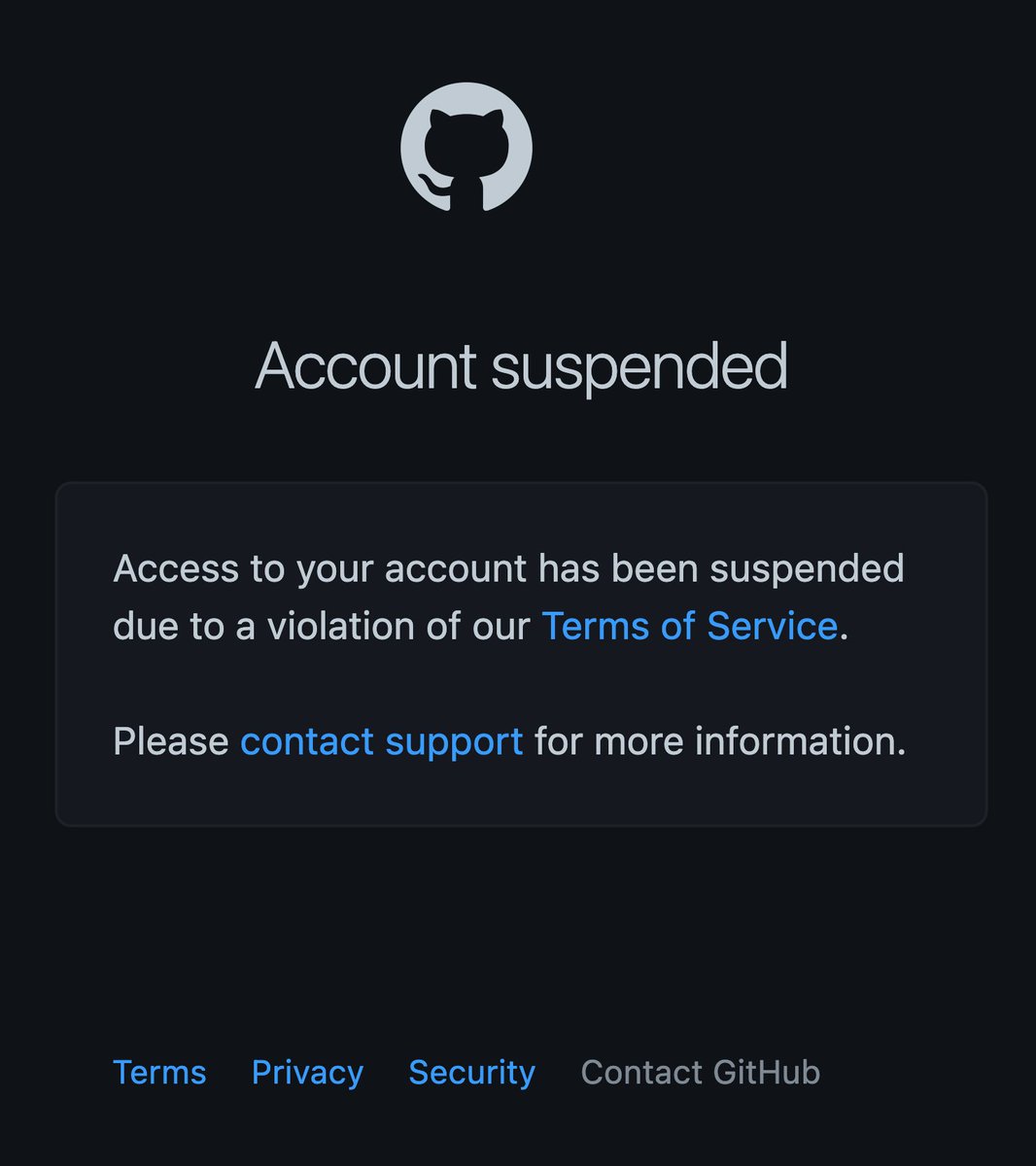 NPM has reverted to a previous version of the faker.js package and Github has suspended my access to all public and private projects. I have 100s of projects. #AaronSwartz