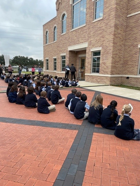 EpiphanyMagi's tweet photo. We celebrated the Epiphany today with our annual "Chalk the Door" tradition, in which Father Tom writes the year, separated by the letters representing the three Magi: C, M and B. We pray that Christ will bless our school and all who cross our threshold this year! https://t.co/5jmuJxp7lQ
