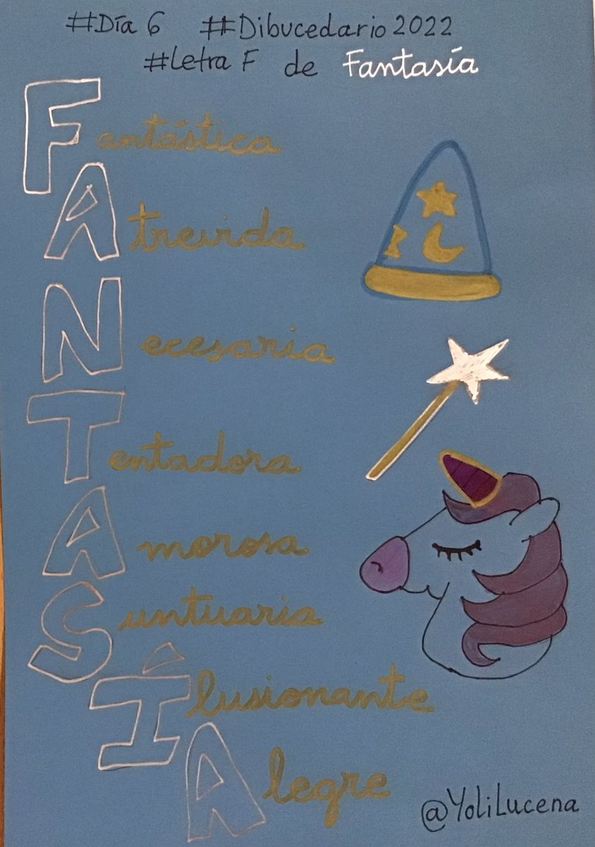YoliLucena's tweet photo. #LetraF de Fantasía, hoy día de los Reyes Magos 👑
#dibucedario2022 #Día5
#acrósticos https://t.co/Vw83hjokn2