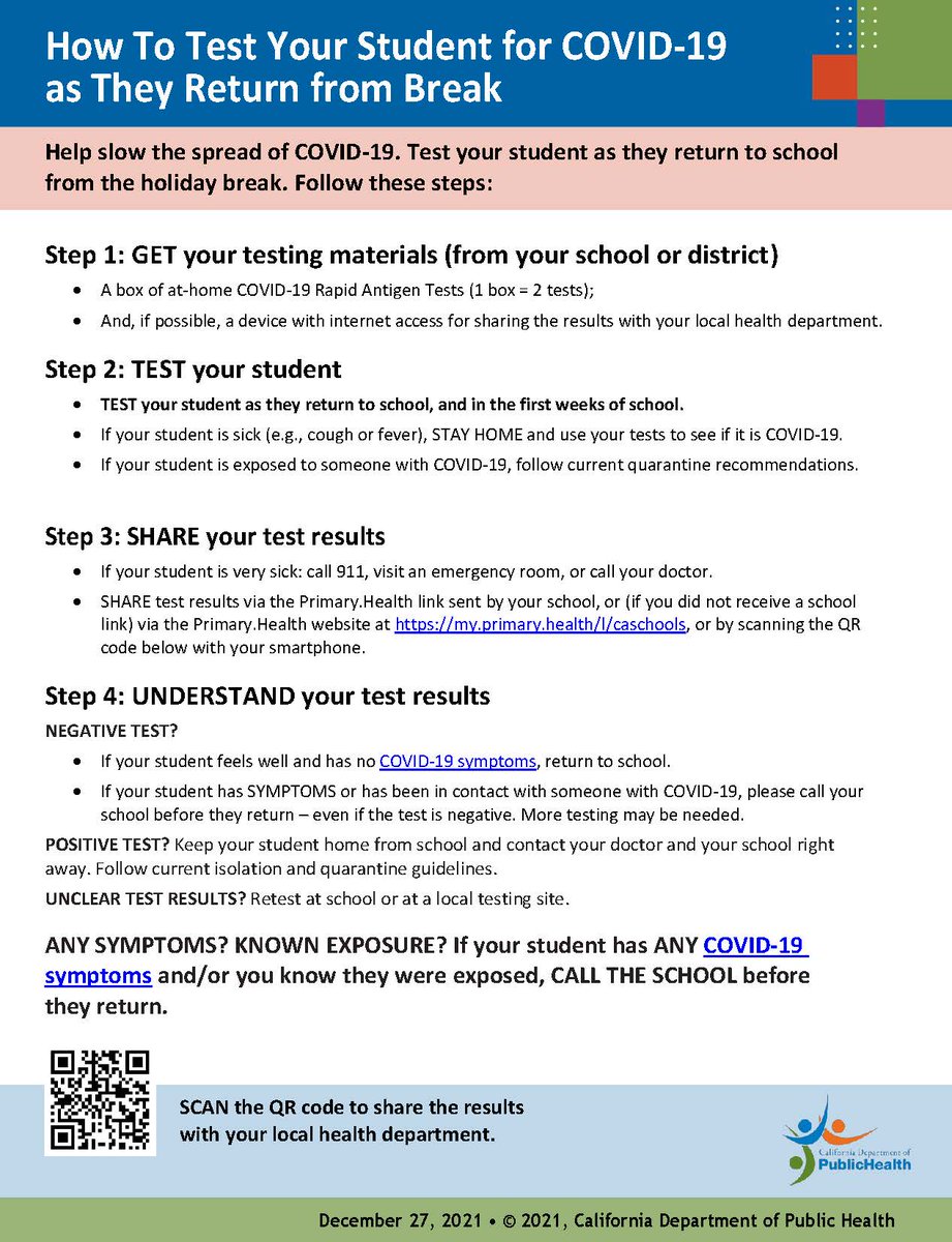 ProsperityElem1's tweet photo. The California Department of Public Health and the Kern County Superintendent of Schools will provide at - home COVID-19 antigen (rapid) tests for all Greenfield students. Please read the Letter from the Superintendent Ramon Hendrix for more information.
https://t.co/QykjXFlpYy https://t.co/IBjlWaMtsP