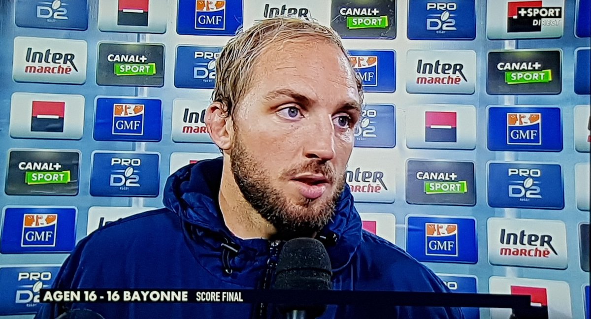 catourneovale's tweet photo. Jean Monribot au 🎙 de @CanalplusSport
"Frustration sur ce match, car dès l'entame, on n'a pas mis les bons ingrédients pour venir faire un résultat, alors qu'il y avait peut-être la place."
#SUAAB #Bayonne #ProD2 #avironbayonnais https://t.co/TaZqmm0iMo