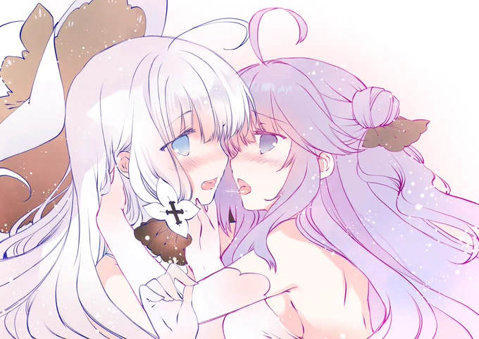 我慢できなくなるユニコーン(*˘︶˘*).。.:*♡ 
「・・イラストリアスお姉ちゃん…ユニコーン・・もう、我慢できない・・」
#アズールレーン #イラストリアス #ユニコーン 