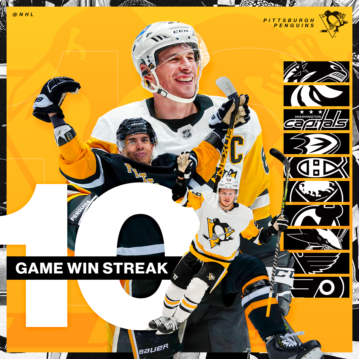 The <a href="/penguins/">Pittsburgh Penguins</a> are marching!!!!!!!!!! 🐧