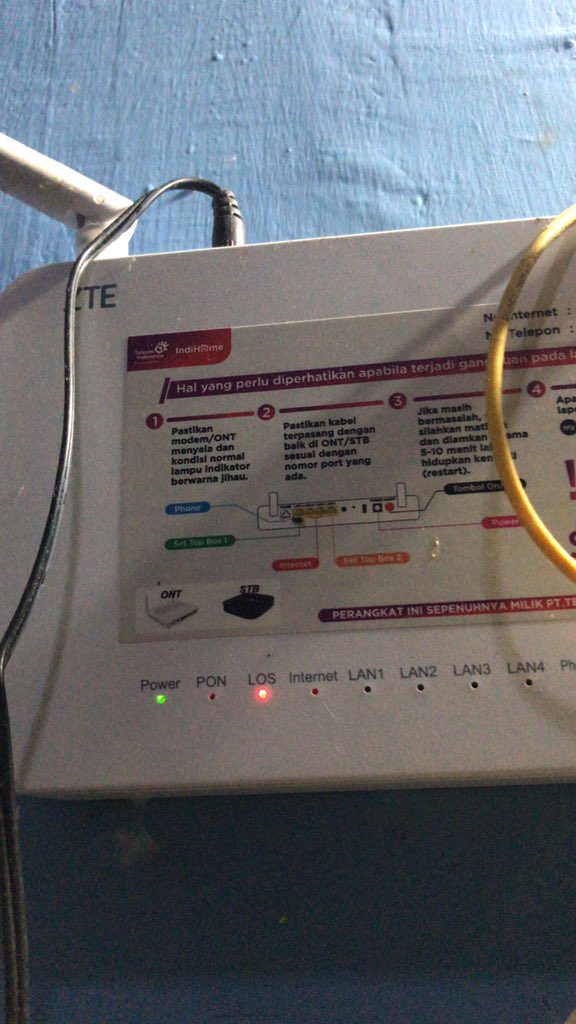 yasmipl's tweet photo. min @IndiHomeCare @IndiHome apakah di area sleman sedang eror? LOS sejak semalem. mohon info, terimakasih https://t.co/xQWBsTlkCa