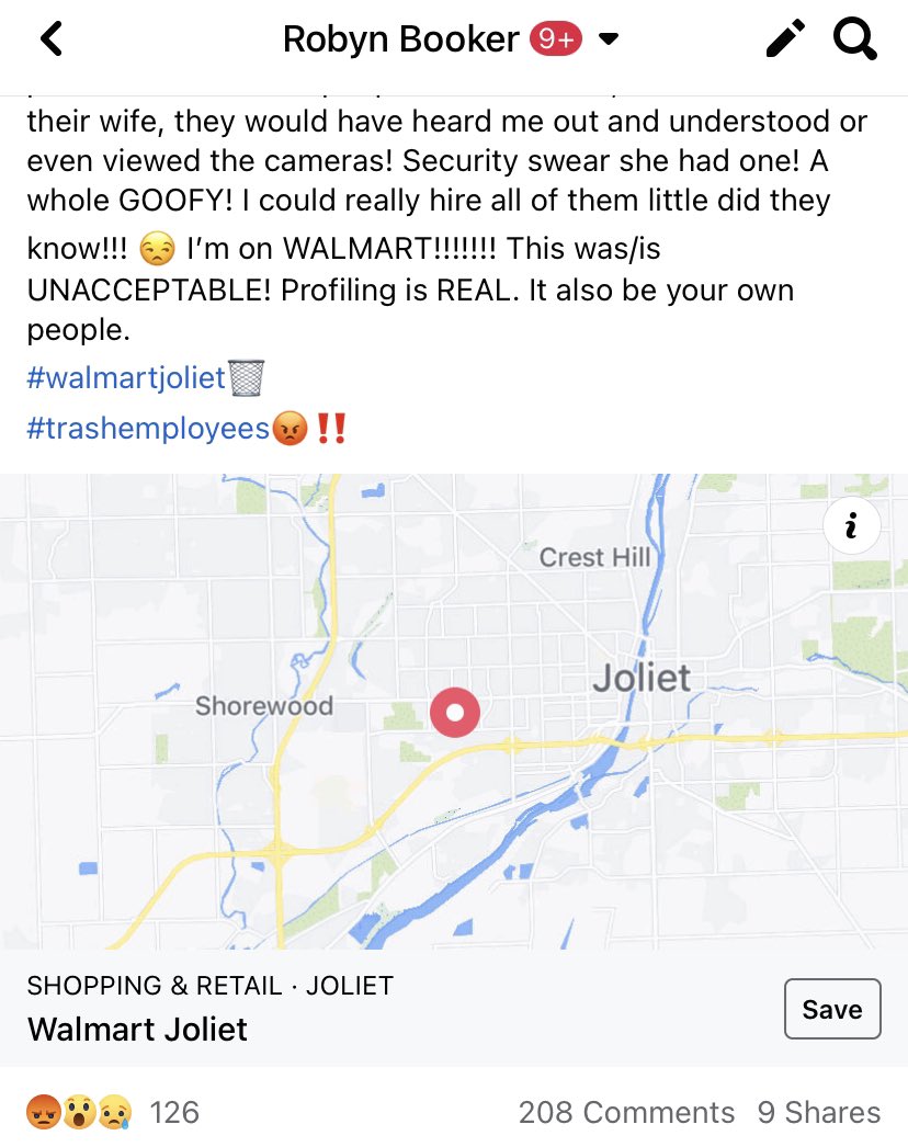 RobynExperience's tweet photo. @Walmart WE have a serious problem! I was wrongly accused of Stealing in one of your stores for returning Gifts without a receipt from my Baby shower Registry with your STORE! The Store Manager,Cashiers and Two Security Guards were Completely Wrong! #discrimination #walmart https://t.co/wOzwMS4so2