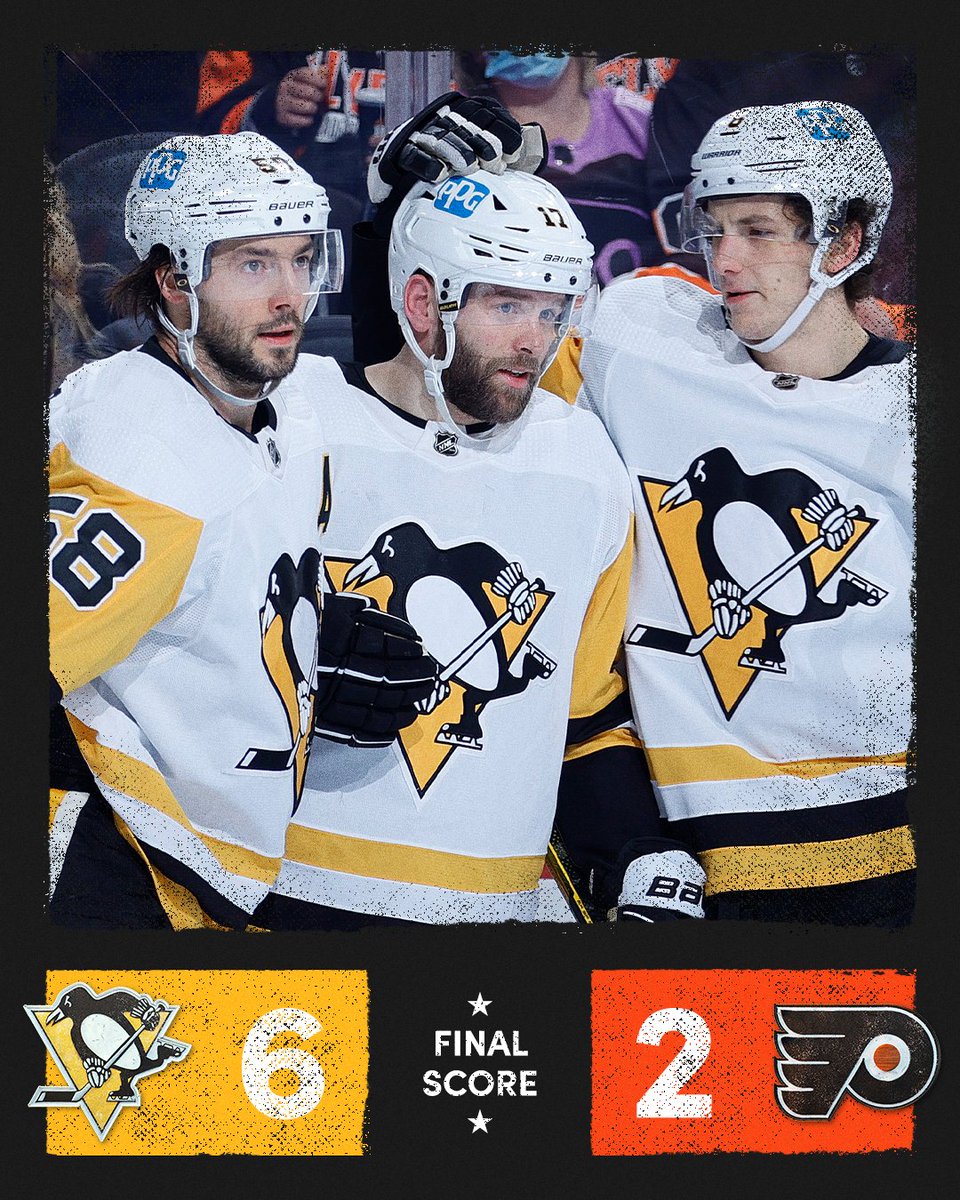SportsCenter's tweet photo. THE PENGUINS ARE ON A ROLL ❄️  

10-straight wins is the longest active streak in the NHL 🐧 @penguins https://t.co/XVw6ODUYAr