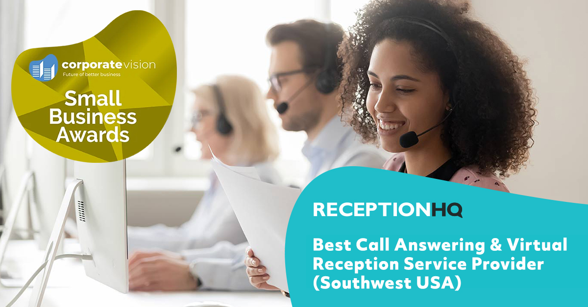 ReceptionHQ_US's tweet image. We're always thrilled when our amazing Arizona-based virtual receptionists receive deserved recognition.

Thank you @Corp_Vision for honoring us in your 2021 Small Business Awards.

#callanswering #virtualreception #virtualreceptionists #businessservices #business #arizona
