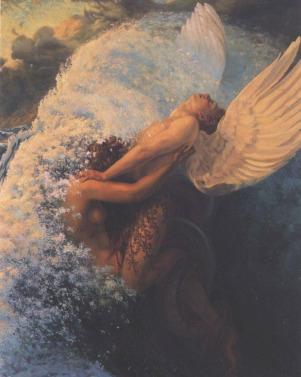 AcademiaAesthe1's tweet photo. Spleen and Ideal, 1907 by Carlos Schwabe. https://t.co/5VjsLOEpDb