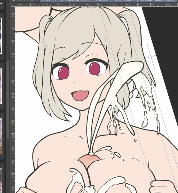 ふたなりマンガ、進捗です～
パイズリだー 