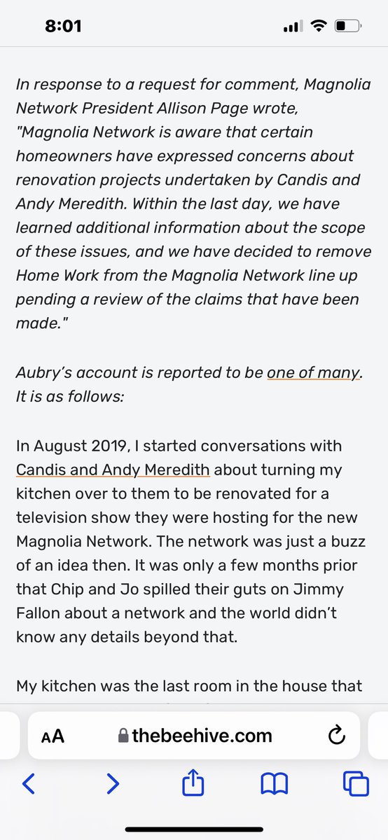 ldethman's tweet image. Is this true @magnolianetwork? Are Candis and Andy out?