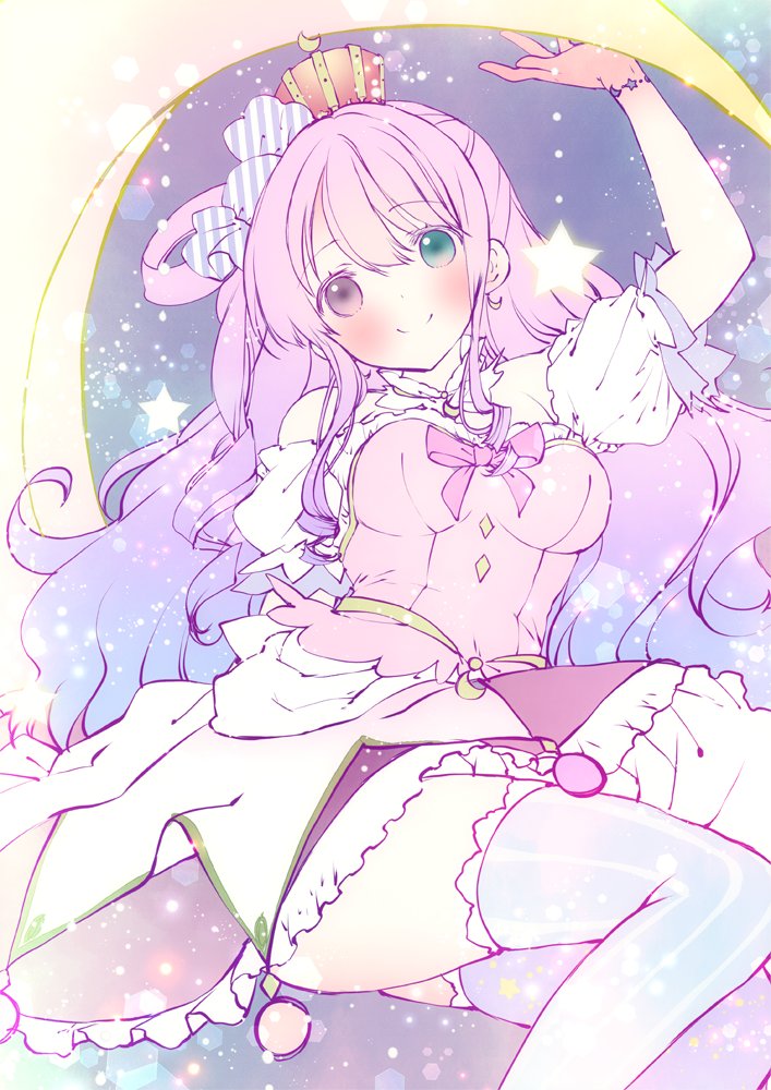 姫森ルーナ 「お題箱から、ルーナちゃん(*˘︶˘*).。.:*♡ #ルーナート 」|むーのイラスト