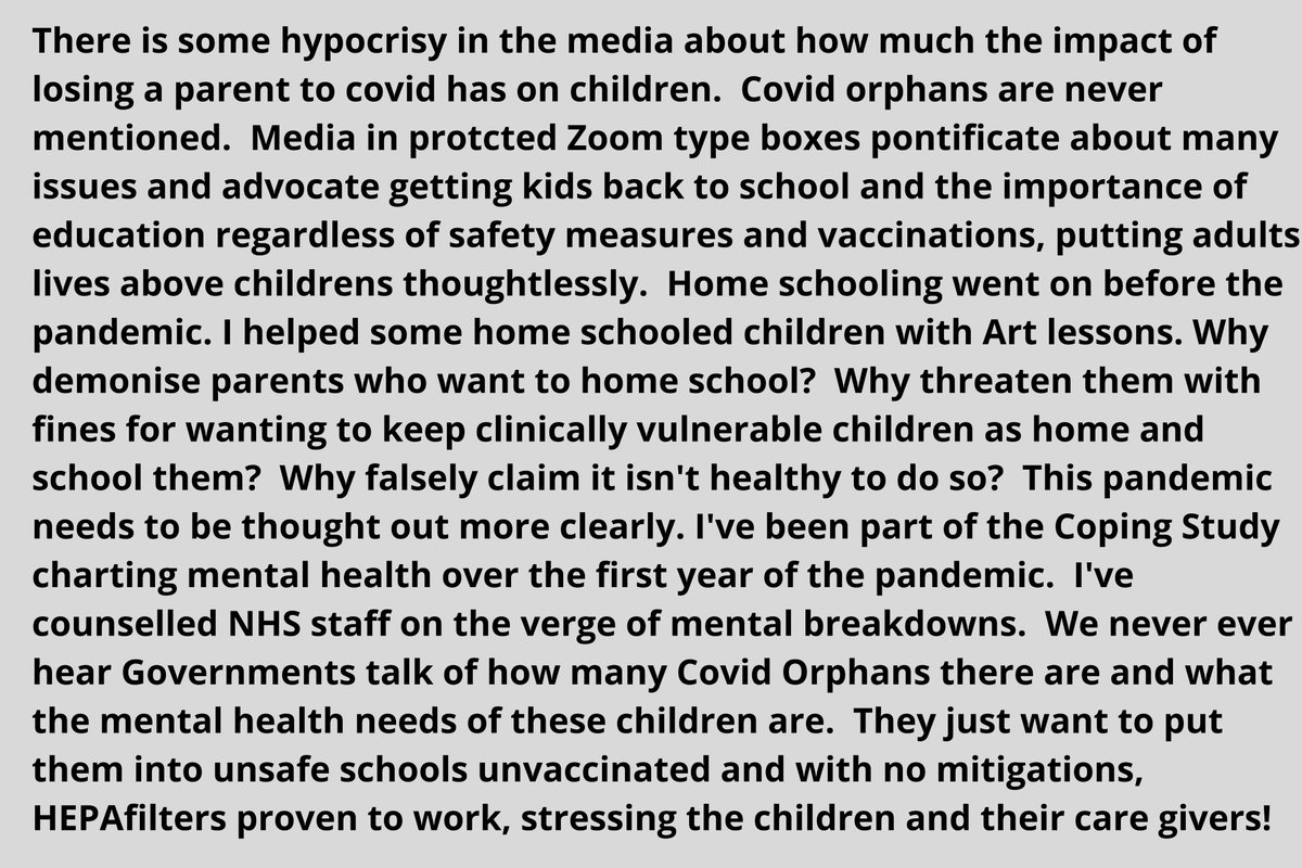 RosettaCeesay's tweet photo. My Instagram post. Covid Orphans #MentalHealth of #children #HomeSchooling #Demonising mothers of #CEV children. #Threats of fines. @HoppySaul https://t.co/LGj4RmuRlV