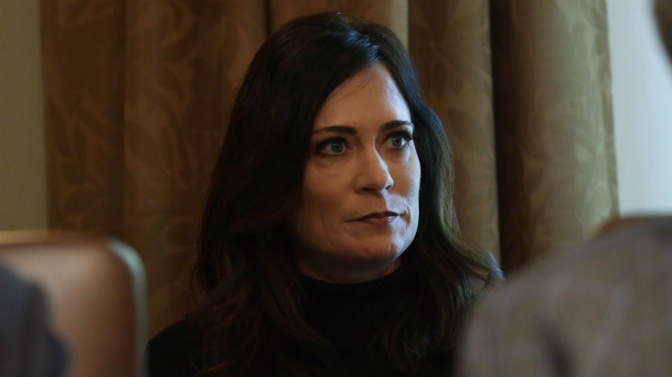 thehill's tweet photo. Grisham says former Trump officials meeting next week "to try and stop him" https://t.co/e0Yee7pQv6 https://t.co/ADV6ogUyVu