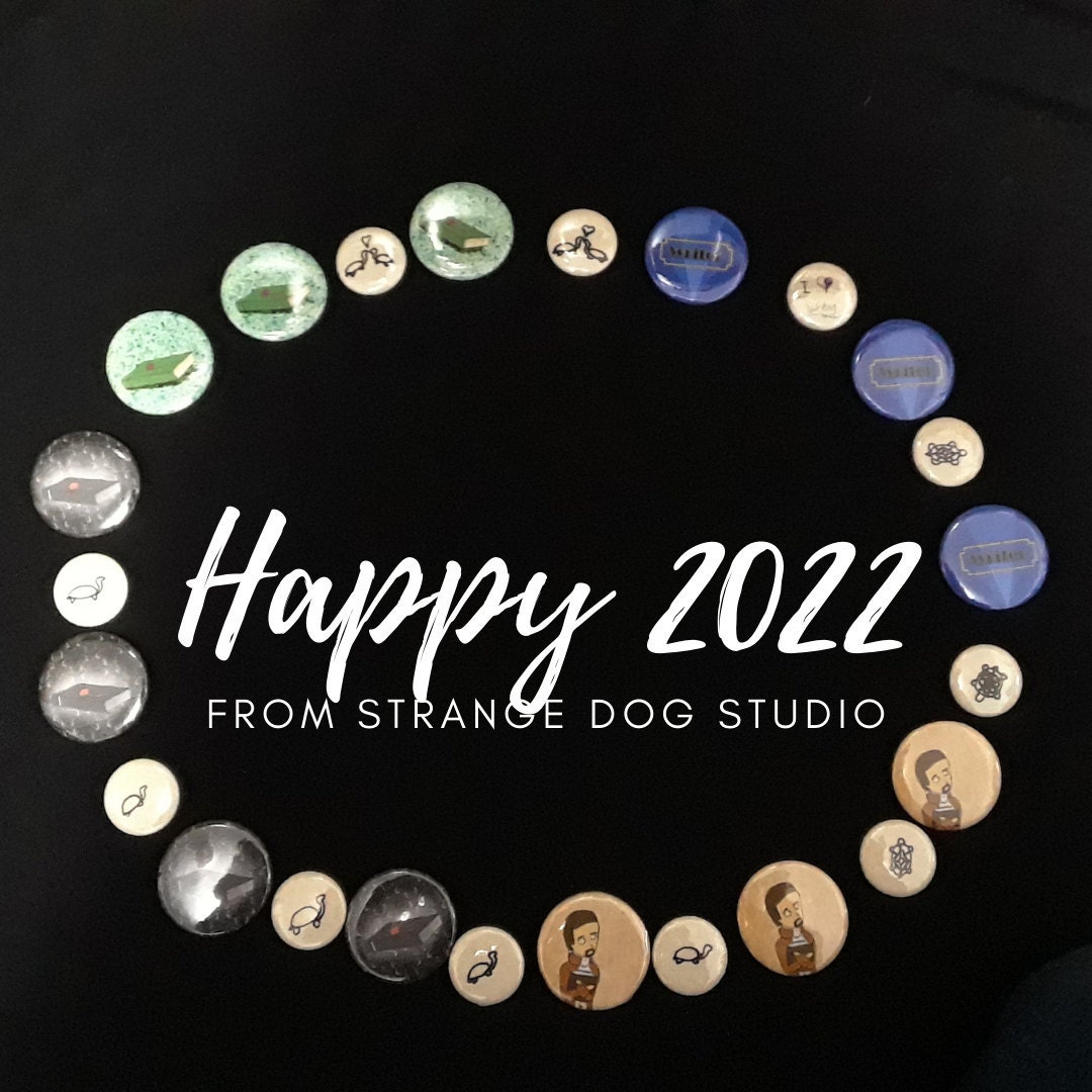 StrngDogStudio's tweet image. I just realized that I hadn't done a New Years post! Happy 2022, everyone! In 2021, my #etsy shop reached its 50th sale and I had fun sharing art with all of you in the process! etsy.me/3qNLIVG #handmade #strangedogstudio #etsyfinds #etsygifts #2022