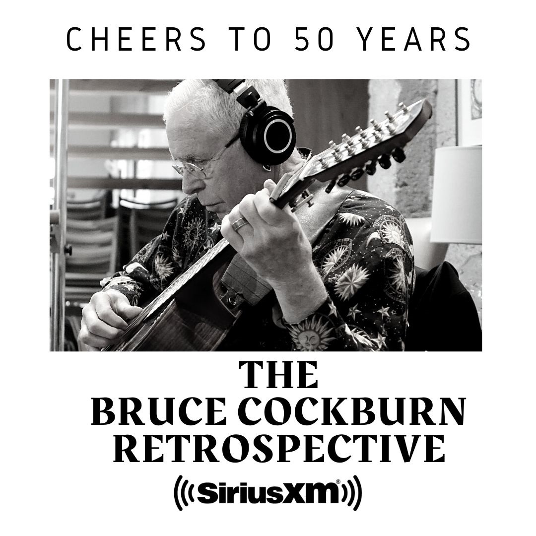 Join Bruce Cockburn for #CheersTo50Years – a career retrospective! He’ll tell the stories behind some of his biggest songs with an hour of music close to his heart. Listen Friday 6 ET | Saturday 11 ET | Sunday at 8 ET on ch. 359 &amp; the @SiriusXM app. 
Siriusxm.ca/BruceCockburnNA