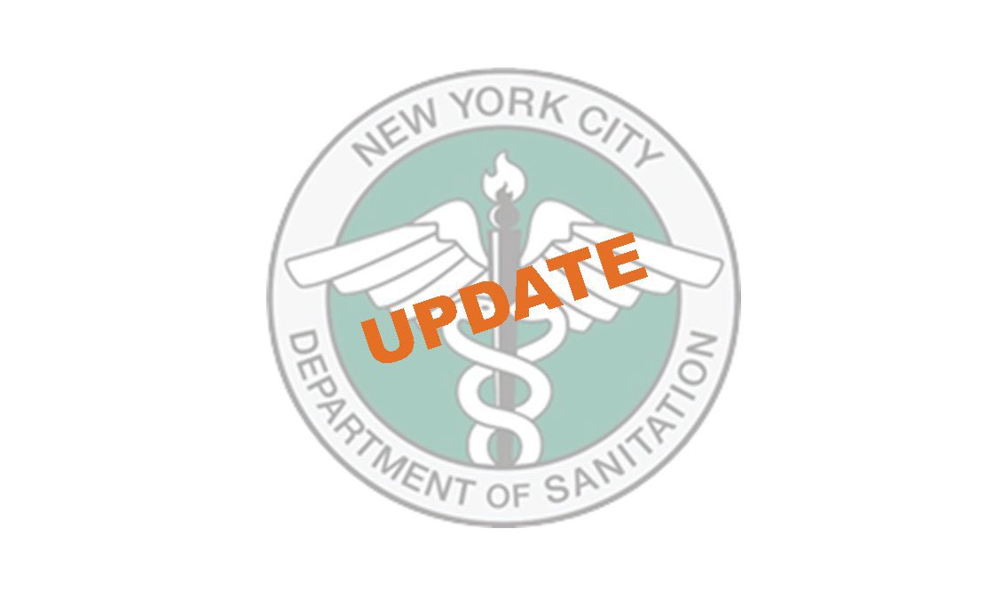 NYCSanitation's tweet photo. DSNY Update: We continue to prepare for the upcoming snow storm. The forecast still calls for up to 6 inches of snow.

We will be focusing on snow removal; we will return to collection as soon as possible. It’s ok to put out trash/recycling according to your normal schedule. https://t.co/TElcfuRidA