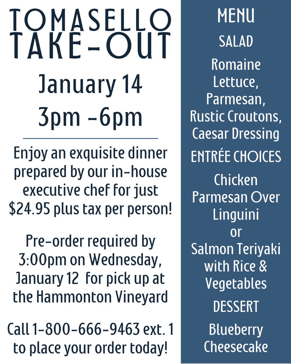 TomaselloWinery's tweet photo. Here's what's happening in Hammonton π£ Visit https://t.co/QHPLd0KVuu for tickets, reservations, and more information! #TimeForTW https://t.co/tsmzYOJvFu