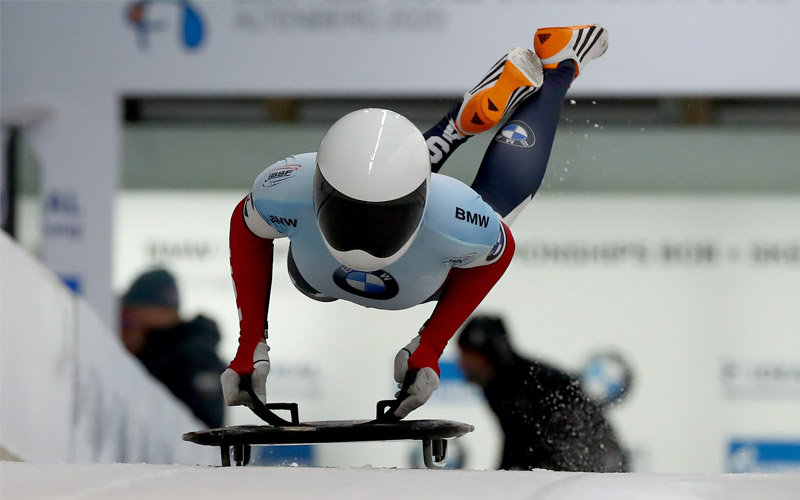 USABS's tweet photo. .@savannahjane1 led #USASkeleton in the Intercontinental Cup finale in Altenberg this week with 6th and 8th places in the women’s races! @_mystiquero  finished 12th both days, which was an impressive finish for her first time in Altenberg:  https://t.co/Atdd4LgRJv. https://t.co/IfIdDqgMRw
