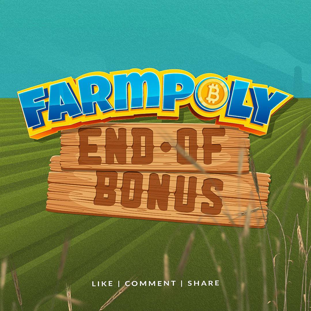 FarmPoly's tweet photo. Today is the last day of BONUS period. All free items will be charged, as was set at whitepaper.
For the first 30 days of play, the buildings, planting lands and costs such as water, feed or repairs, were not charged.

To read more go on our Instagram page https://t.co/nttFNxJnQn https://t.co/nFlpu1D6jC