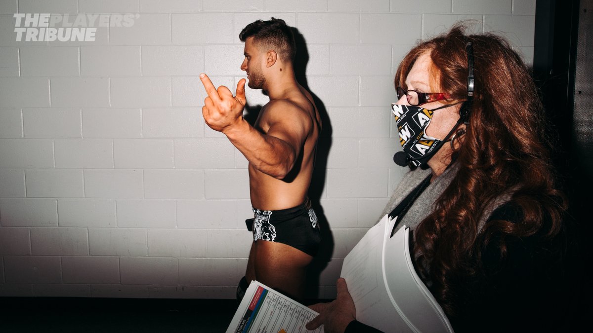 PlayersTribune's tweet photo. Last night, @AEW Dynamite was live from the Prudential Center. From a “cowboy sh*t” classic to @Jade_Cargill’s big moment and more, The Players’ Tribune was there for all of the action. Take a look at some exclusive images we captured behind the scenes. https://t.co/NyDoIIqQNl https://t.co/TjnD8IoC1y