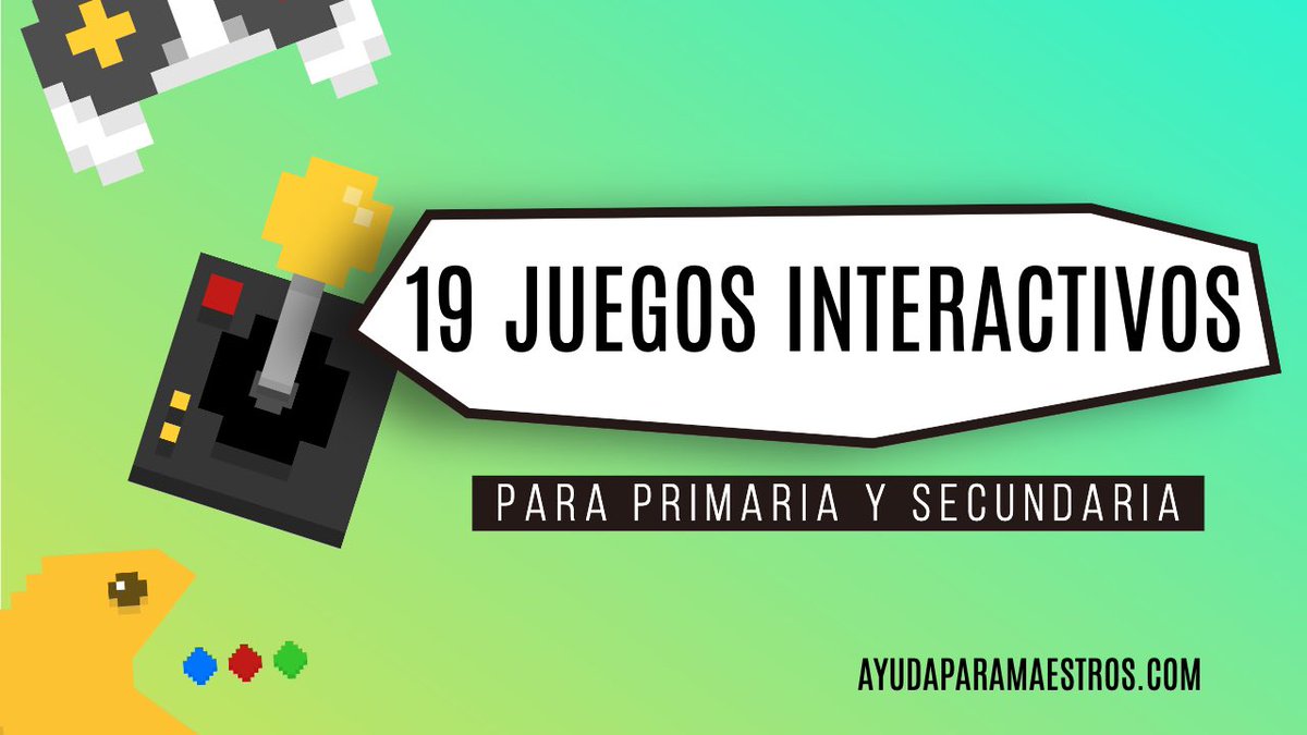 AyudaMaestros's tweet photo. 19 juegos interactivos para Primaria y Secundaria. 👉 https://t.co/wKZZIxHGIf Por @Manu___Velasco https://t.co/kpKNZXnbOR