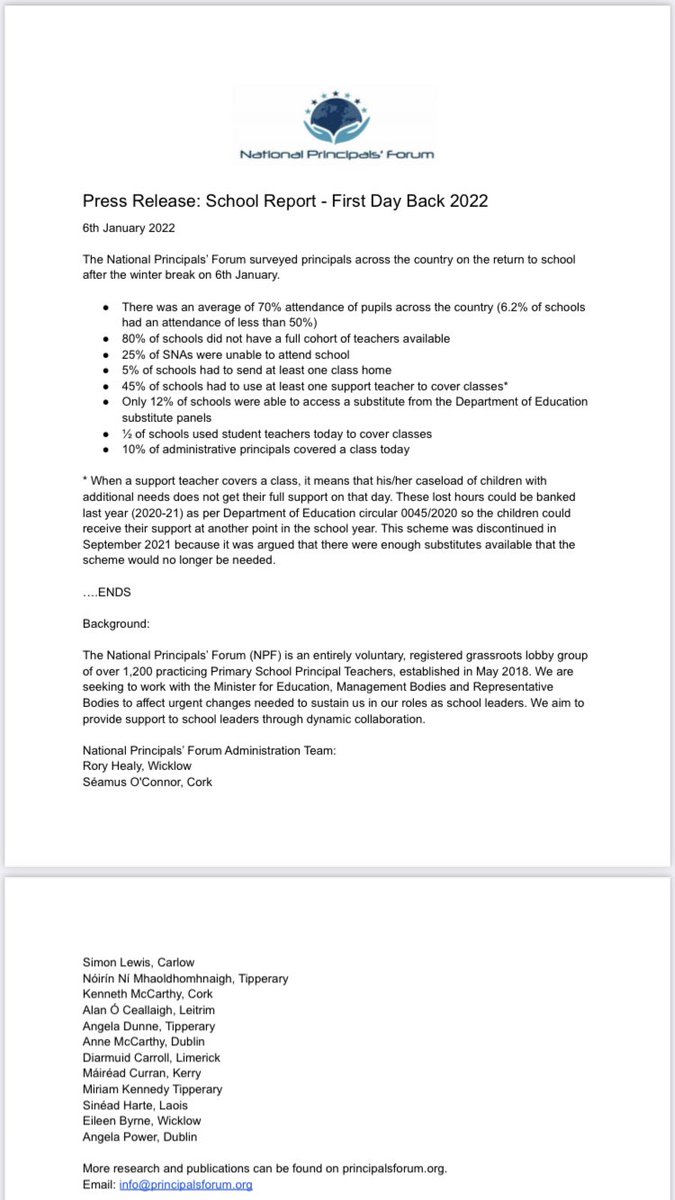 ForumTeaching's tweet photo. Press Release:

Official press release to publicise the @ForumTeaching Day 1 survey of Primary Schools, 6th January 2022.

Please RT https://t.co/HuUgBMLqeU