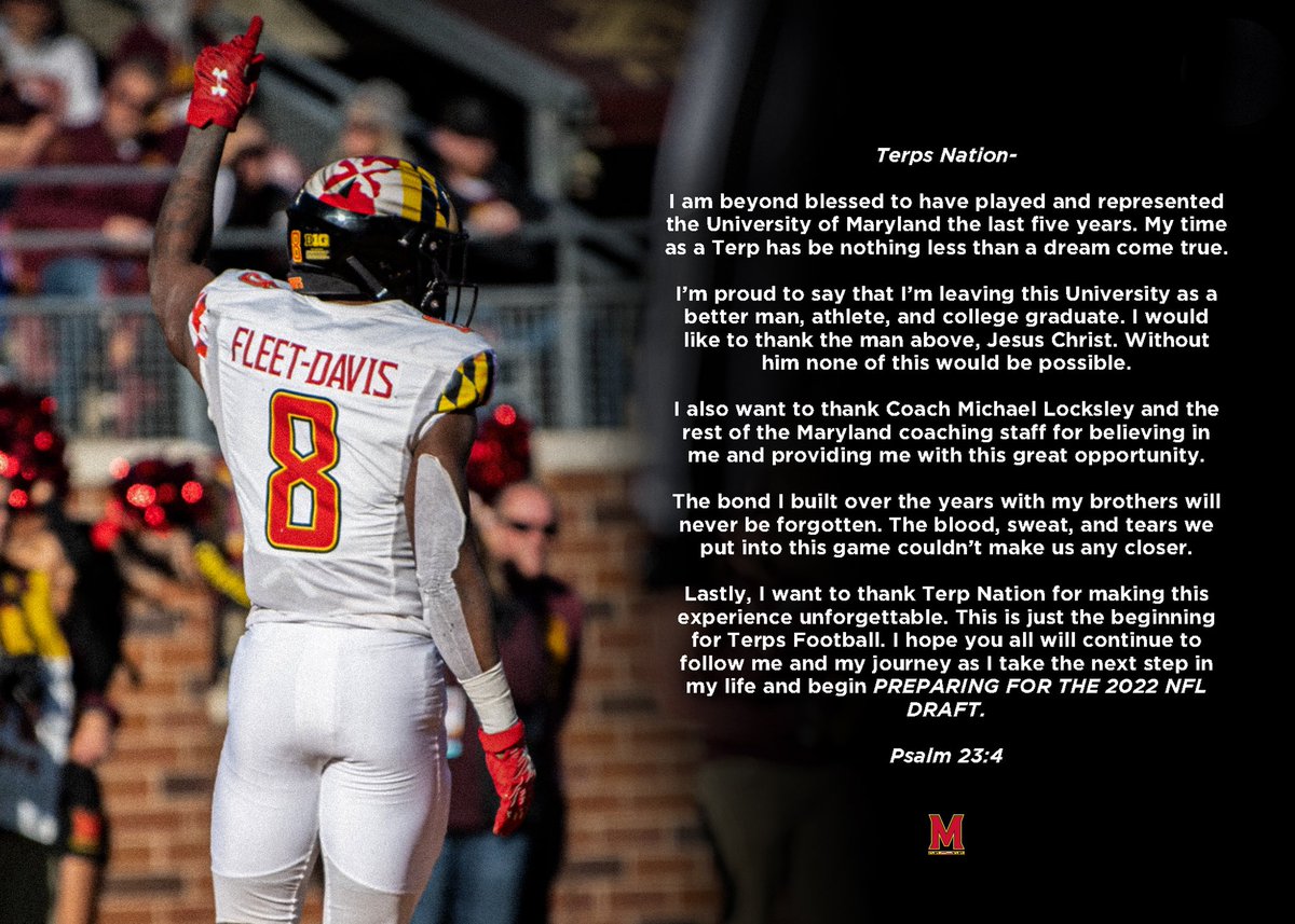 BigFleet8's tweet photo. Believe in yourself #Terp4Life❤️ https://t.co/2fIsPMAMW4