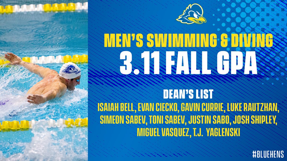 Delaware_SD's tweet photo. Fall grades are in! We crushed it in the classroom!

2️⃣3️⃣ Student-athletes made the Dean's List!!

#BlueHens x #WeFight https://t.co/tBb5xE2WYs