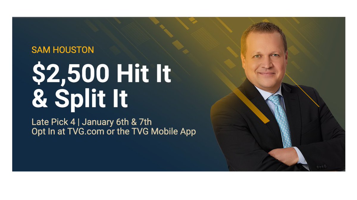FanDuel Racing (@fanduel_racing) on Twitter photo We’re giving members the opportunity to play for an extra $2,500 on Thursday and Friday, January 6th and 7th <a href="/SHRPRacing/">SHRPRacing</a>! Opt-in now for Hit It & Split It at TVG.com
Play the Late Pick 4: bit.ly/2Ocj2WM We’re giving members the opportunity to play for an extra $2,500 on Thursday and Friday, January 6th and 7th <a href="/SHRPRacing/">SHRPRacing</a>! Opt-in now for Hit It & Split It at TVG.com
Play the Late Pick 4: bit.ly/2Ocj2WM