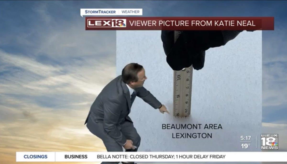 Thanks for the shout-out <a href="/BillMeck/">Bill Meck</a>! Confirming that was on a flat surface in SW Lexington/Beaumont area around 2:45 pm. Promise to measure again before the 11! #18StormTracker <a href="/LEX18News/">LEX 18 News</a>