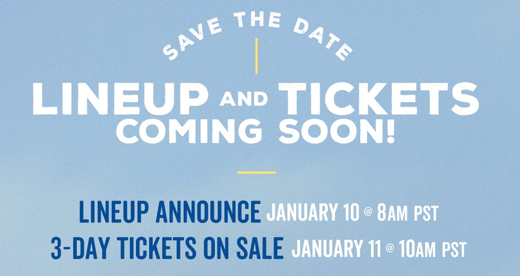 EatGuideNapa's tweet photo. Stay tuned! @BottleRockNapa will drop their lineup this 2022 on January 10 at 8 AM! 

#TheEatGuide #ticket #concert #battlerock https://t.co/J743b1WwBO