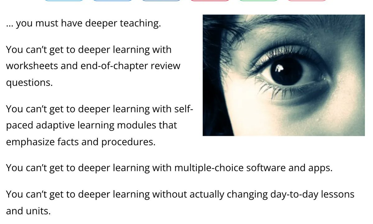 mcleod's tweet photo. If you want deeper learning… https://t.co/RGvuo4m20j
Most schools don't...
#edtech #edchat #edreform #edpolicy #edcolo #suptchat #edadmin #k12 #coronalearn #coronaedu #deeperlearning #futureready #studentagency #stuvoice #4shifts https://t.co/ZWxz9IaqFu