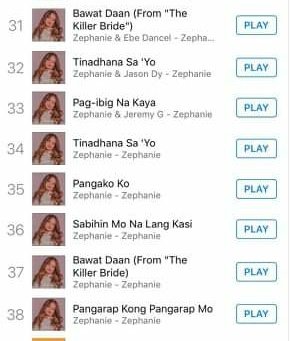 zephanaticsofc's tweet photo. As of 7:41am.

"Isa Pang Araw" is now at 4th spot on iTunes Top 100 PH, #MagpakitaKaNa at 5th and "Lapit" at 7th. While the remaining songs are also at top 40.

ZEPHANIE ALBUM OUT NOW
#ZephanieAlbum #Zephanie @imzephanie https://t.co/9oGGYe3wjV