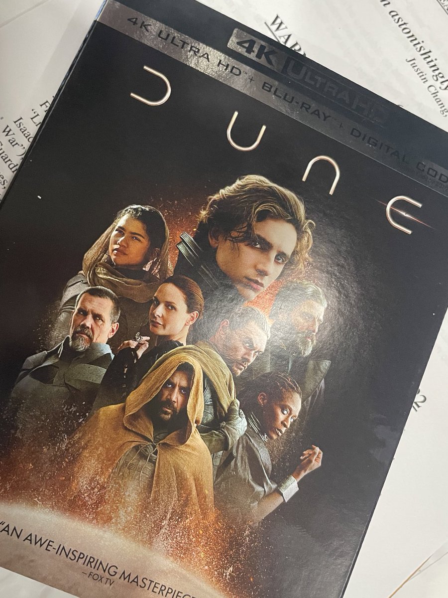 movieguynathan's tweet photo. After a very long night and day with a migraine this is a nice surprise to get! #dunemovie #dune #dune4k https://t.co/rZA84q5vLT