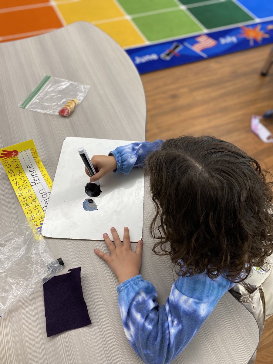 SunshineBees's tweet photo. Math work! How would you represent 5 ducks in a pond and then 4 more came in? Thinking! #beebright https://t.co/p6ZN4LRAZO