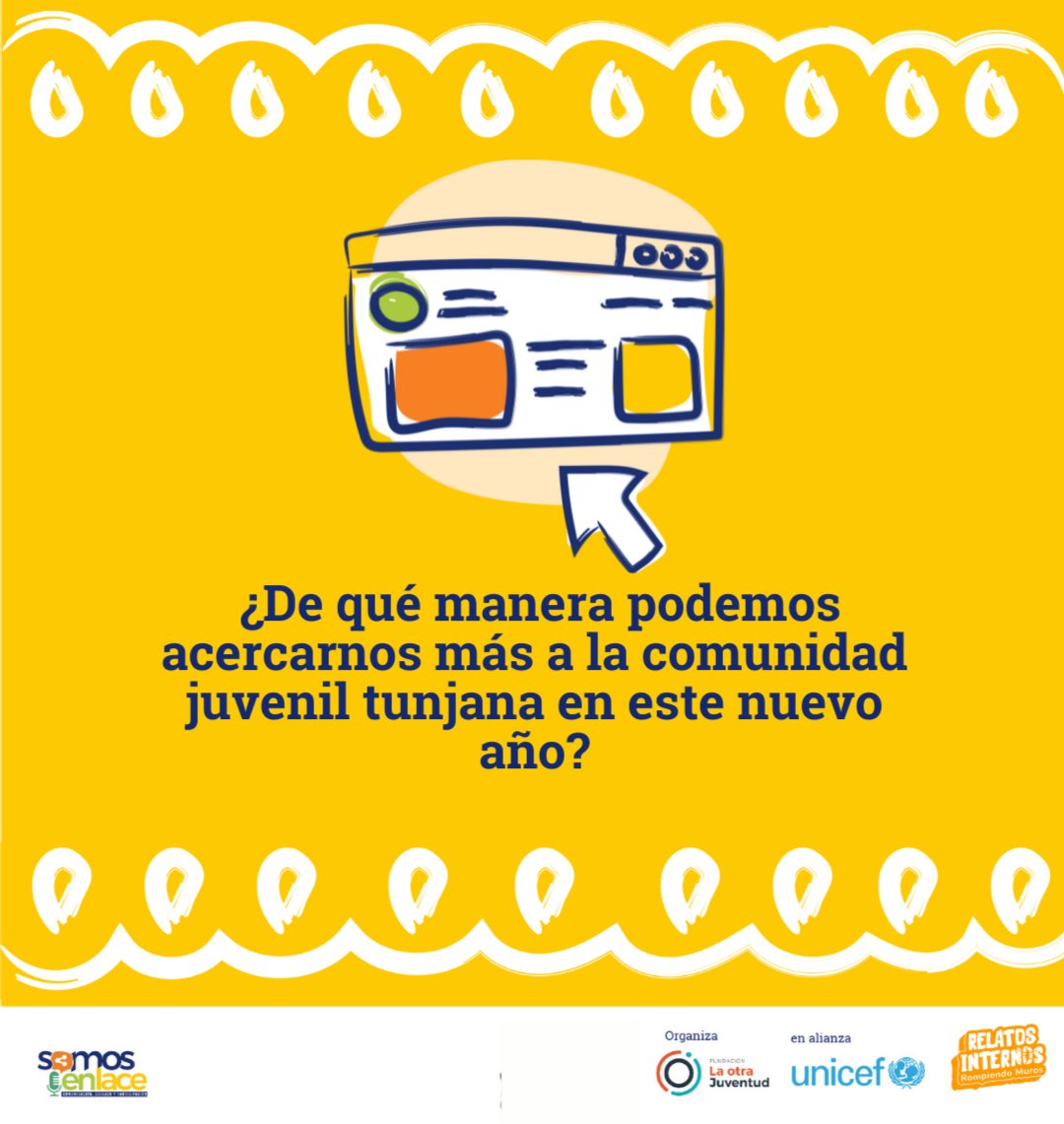 relatosinterno1's tweet photo. ¡Te invitamos a comentar, y dejarnos tus sugerencias!😊

Para #SomosEnlace y Relatos Internos es muy importante escucharte. Déjanos tus comentarios. #ReDeIdeas

Organiza: @LaOtraJuventud
Alianza: @UNICEFColombia https://t.co/bYLmwjEPyN