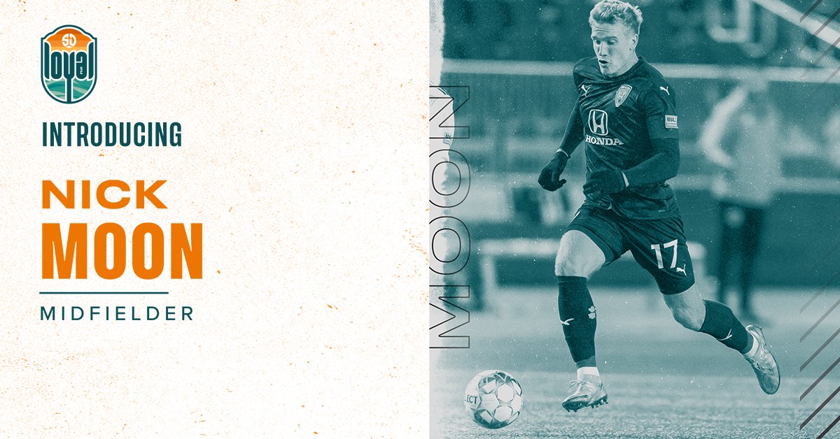 SanDiegoLoyal's tweet photo. Went for the Moon, and landed ourselves a star. 💫

Midfielder @NickMoon17 leaves Indy Eleven and will wear Torrey Green in 2022! ✍️ https://t.co/GXxaZhGRdY