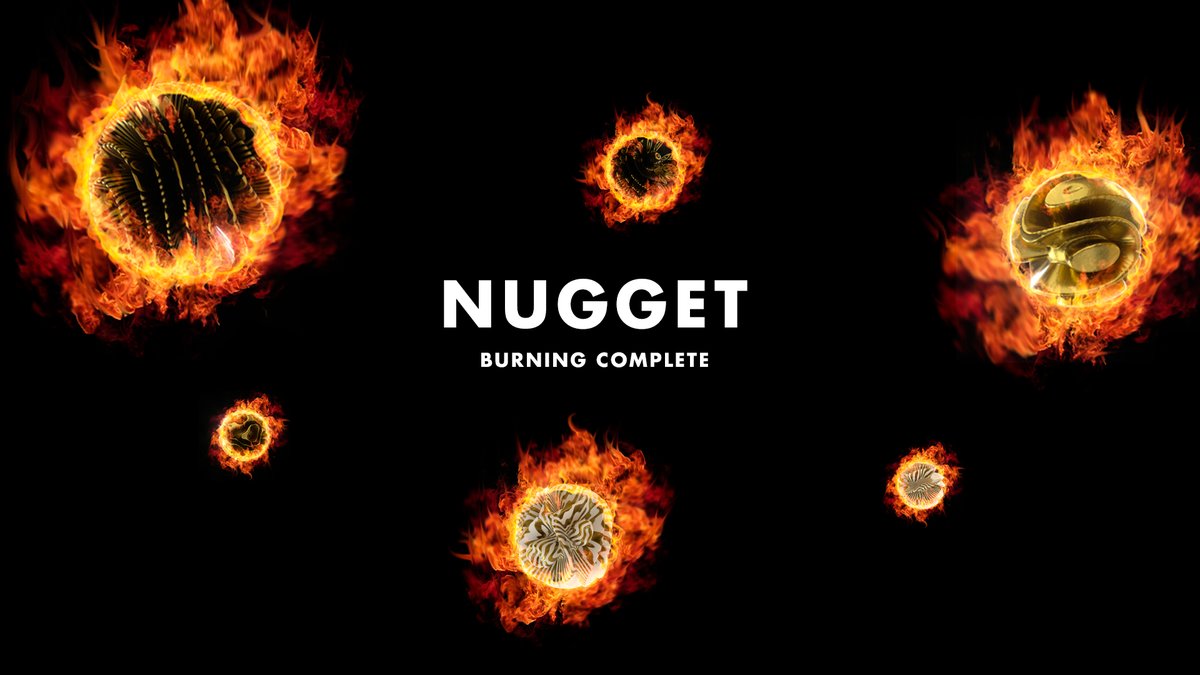 We have completed the burning of all the unsold nuggets and with that the first generation of Generative Miners is now over 🔥😱

Stay tuned for more news on discord👇
 discord.gg/7ft8ykyQRn

#nft #nfts #NFTCommunity #nftart
