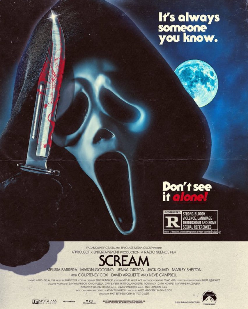 DiscussingFilm's tweet photo. The new poster for #Scream has been released. https://t.co/pj8usUiwGx