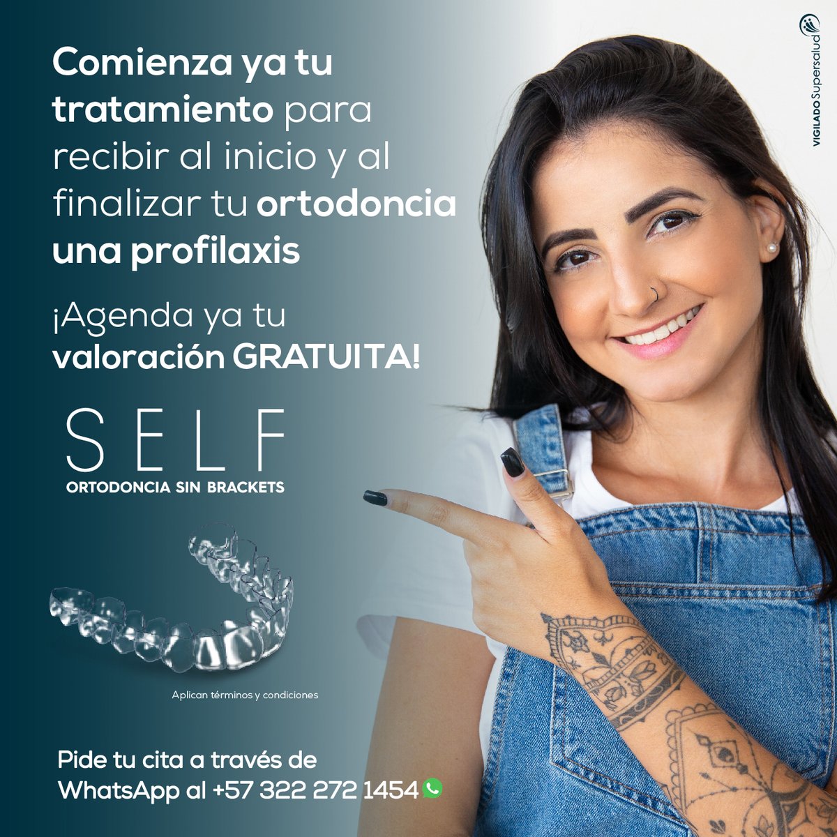 Comienza ahora tu experiencia #SELF ✨ y recibe al inicio y al finalizar tu tratamiento UNA PROFILAXIS 😁, escríbenos por WhatsApp al +57 322 272 1454 ✅.

*Aplican términos y condiciones* 👀