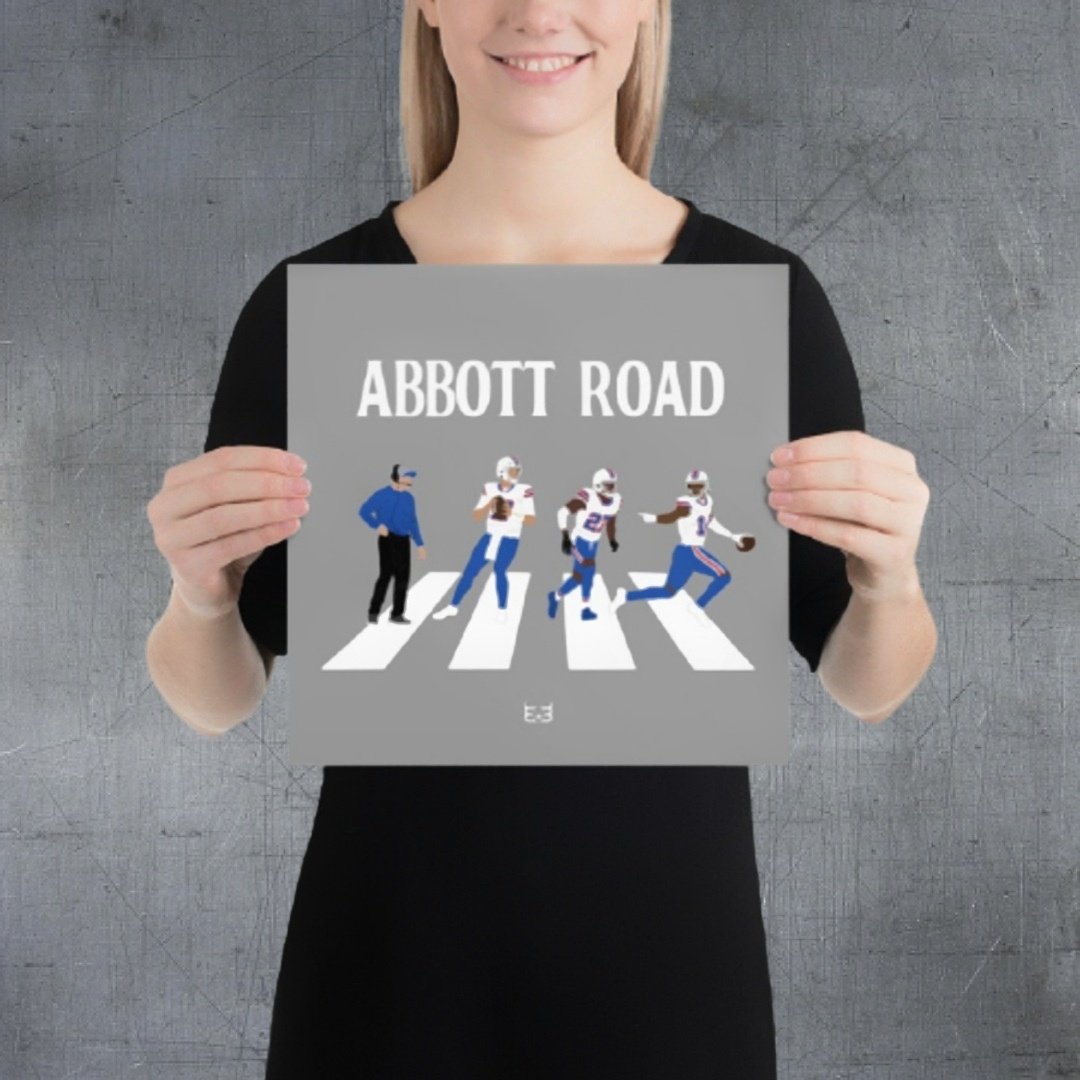 Awesome collab with @billsmafiaart 'Abbott Road' artwork available in hoodies, tees and posters. Get your today and gear up for the playoffs. ⬇️⬇️⬇️⬇️⬇️⬇️⬇️⬇️ etsy.me/3rKThw2 #BillsMafia #GoBills