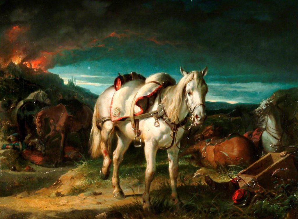 wikivictorian's tweet photo. Riderless Horse after the Battle of Sedan, by English painter Thomas Barker (1870). Southampton City Art Gallery. https://t.co/ItzOzGmQOy