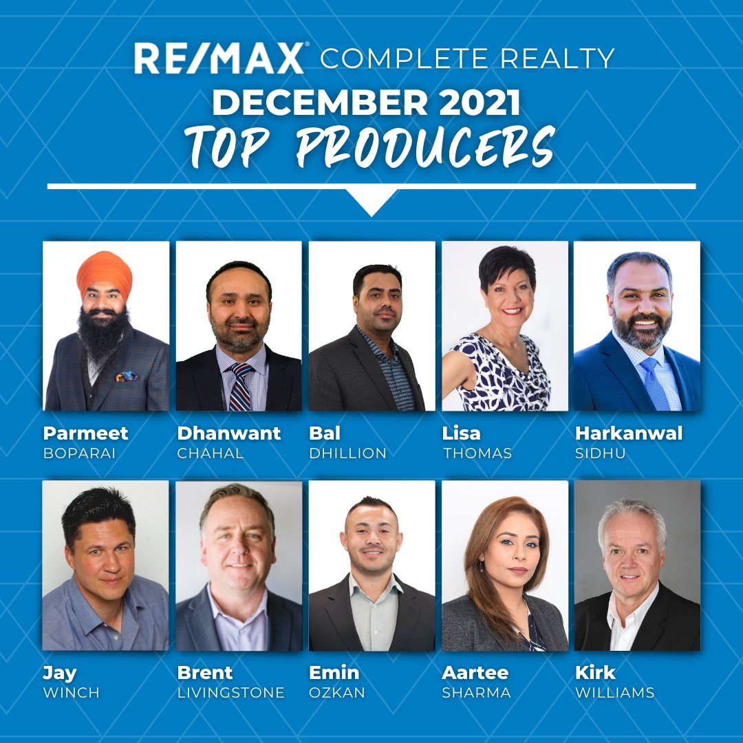 REMAXCompleteSE's tweet image. Congrats to our December 2021 Top Producers! 

#calgaryrealestate #remax #remaxcalgary #remaxagent #yyc #yycre
